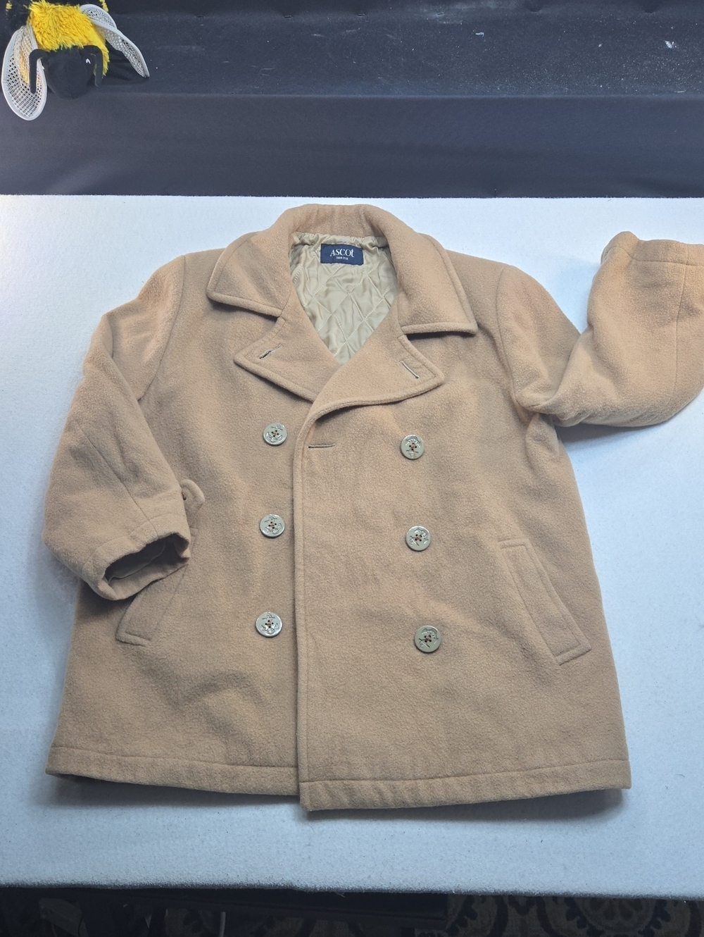 Ascot by Tokyo Style Vintage wool blend Double-Breasted Peacoat